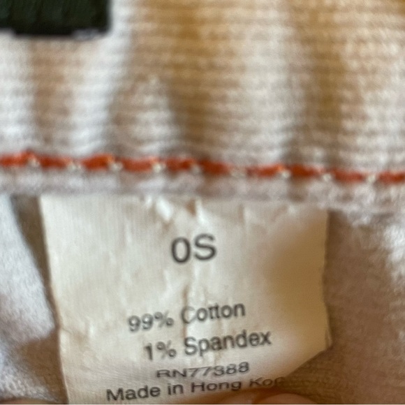 J. Crew 0 short Y2K low rise stretch bootcut corduroy pants cream white winter - Picture 6 of 9